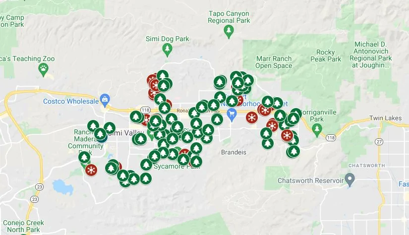 2021 christmas lights map