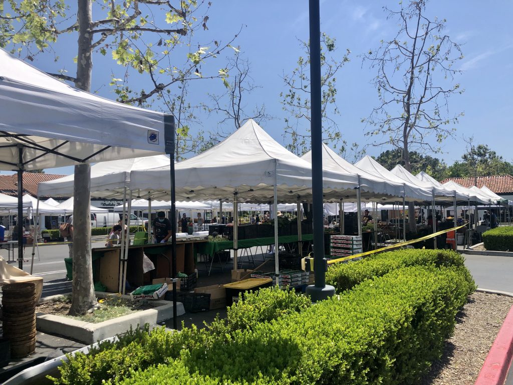 Westlake Village farmers market tents Judy Burke eXp Realty